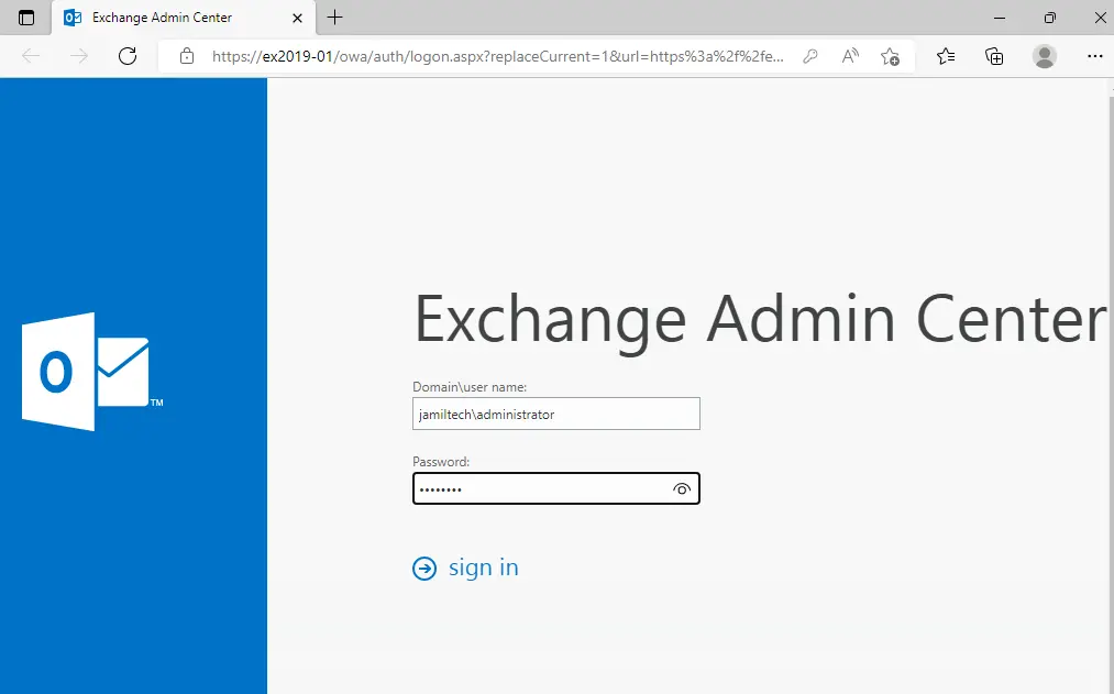 Exchange Admin Center