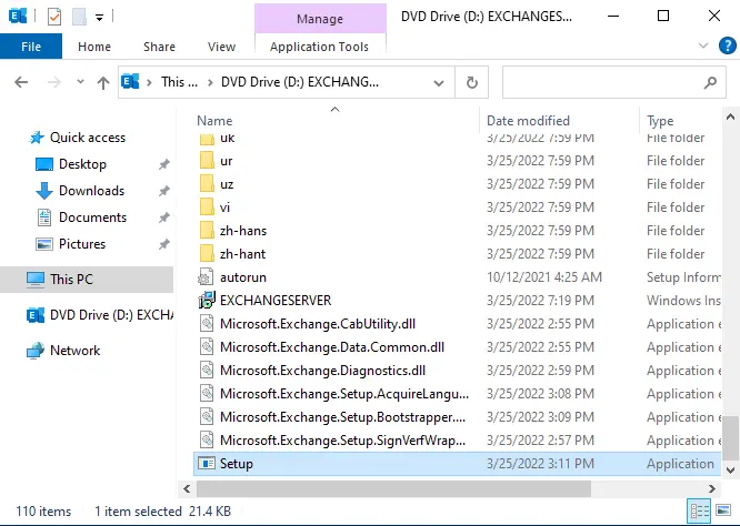 Exchange server 2019 setup