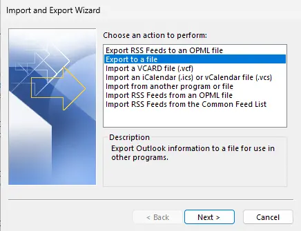 Export Yahoo email in Microsoft 365