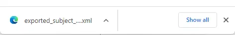 Exported subject whitelist xml file Edge