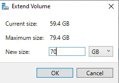 Extend volume