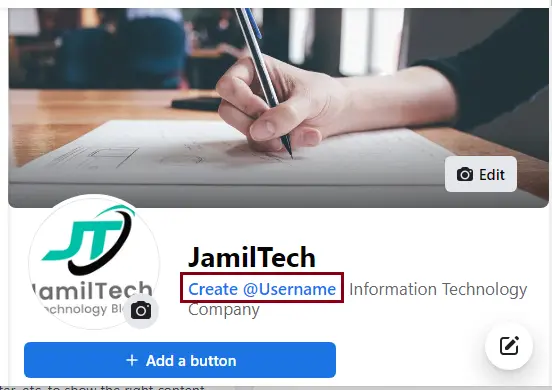 Facebook page create username