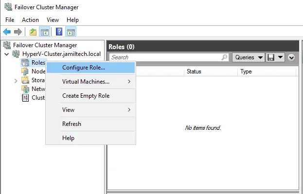 Failover cluster manager