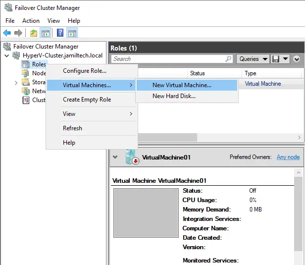 Failover cluster manager