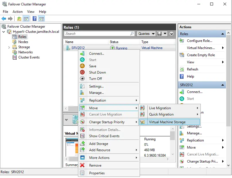 Failover cluster manager