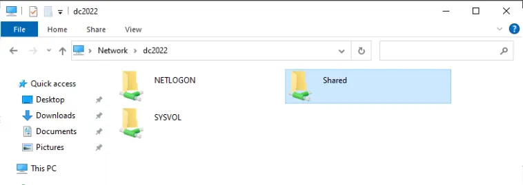 File explorer network