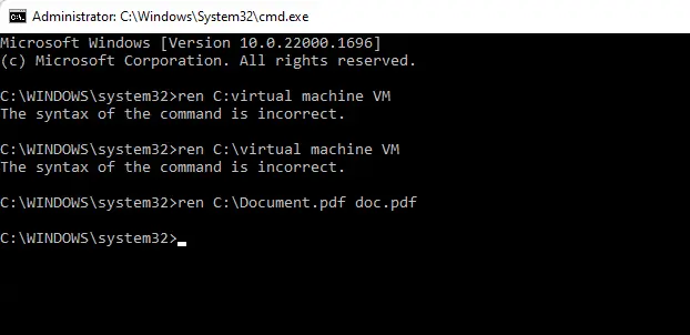 File rename command prompt