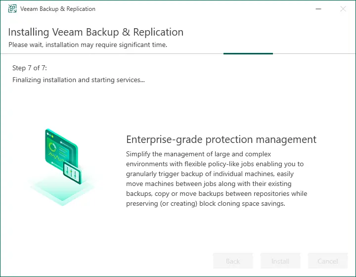 Finalizing Veeam v12 installing