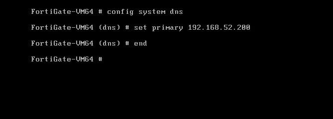 Fortigate VM DNS settings