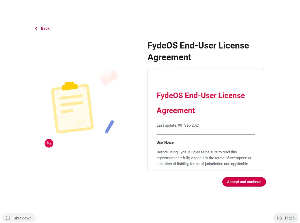 FydeOS end user license