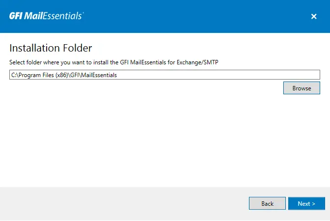 GFI Mailessentials installation folder