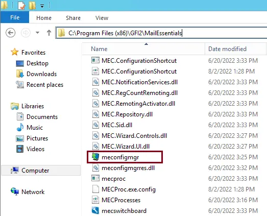 GFI Mailessentials msconfigmgr tool