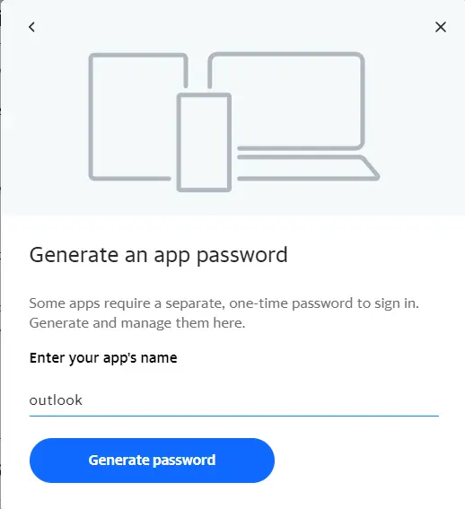 Generate your yahoo app password