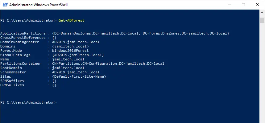 Get-ADFores PowerShell