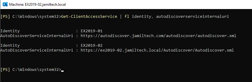 Get-ClientAccessService  fl command