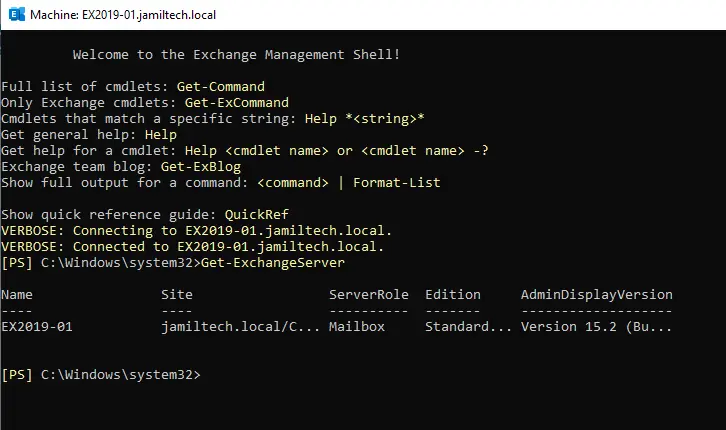 Get-ExchangeServer command