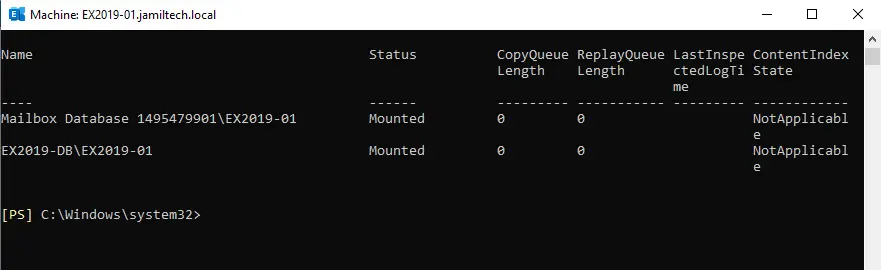 Get-mailboxdatabasecopystatus