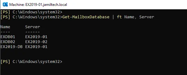 Get-mailboxdatase PowerShell