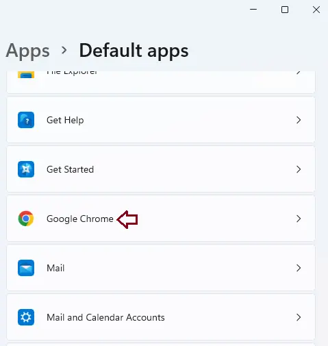 Google Chrome default apps