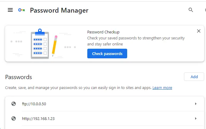 Google Password Manager