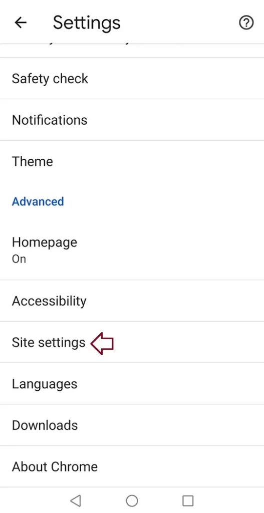 Google chrome app settings