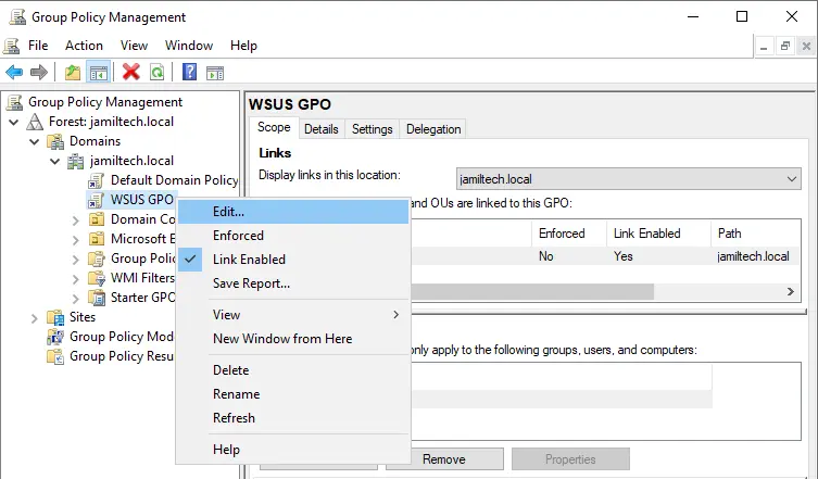 Group policy management