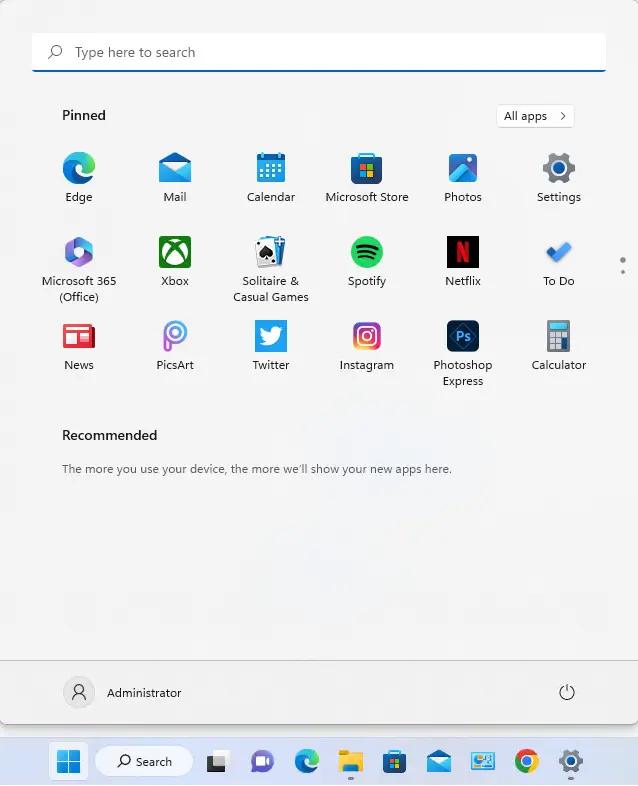 Hidden recently added apps