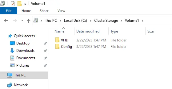 Hyper-V Cluster storage