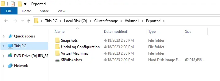 Hyper-V clusterstorage volume