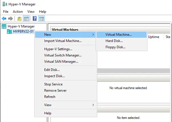 Hyper-V manager