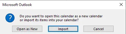 Import IMAP Gmail calendar to outlook 365