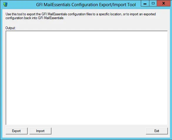 Import export GFI Mailessentials configuration