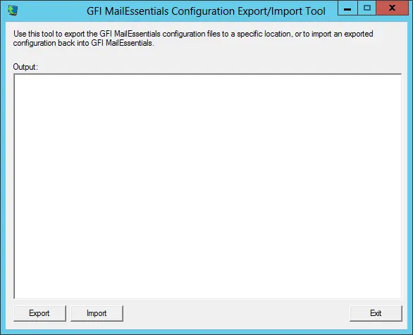 Import export GFI Mailessentials configuration
