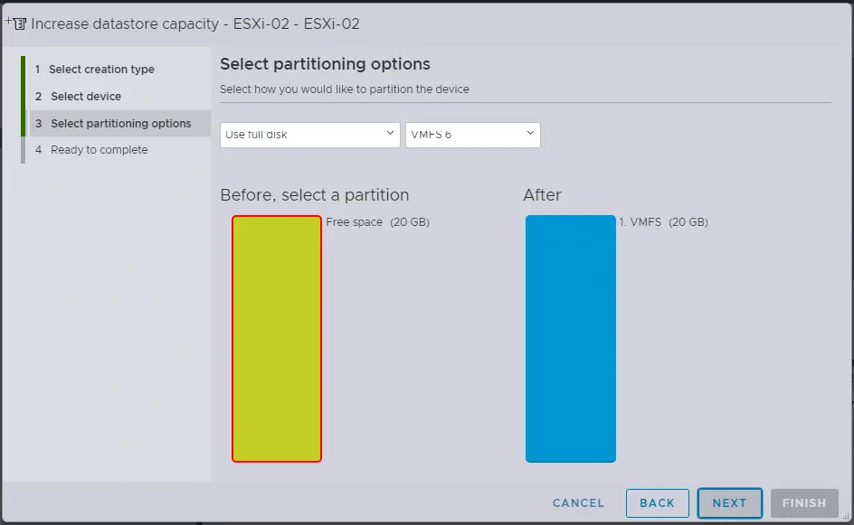 Increase datastore partitioning options