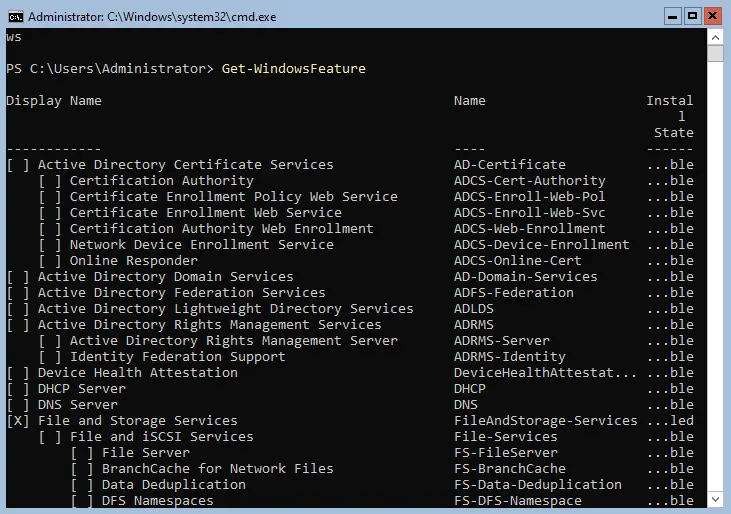 Install Active Directory Server Core