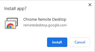 Install Chrome remote desktop