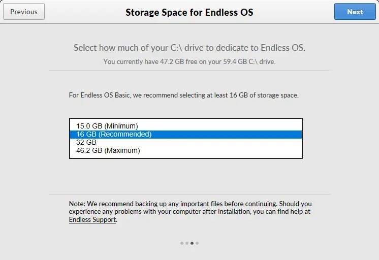 Install Endless OS Dual Boot
