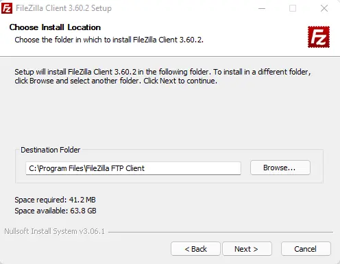 Install FileZilla FTP client