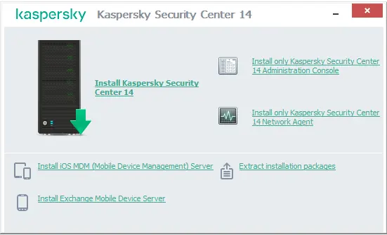 Install Kaspersky Security Center 14