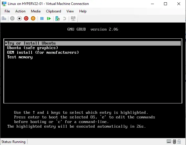 Install Linux on Hyper-V