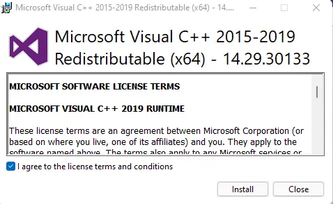 Install Microsoft Visual C++