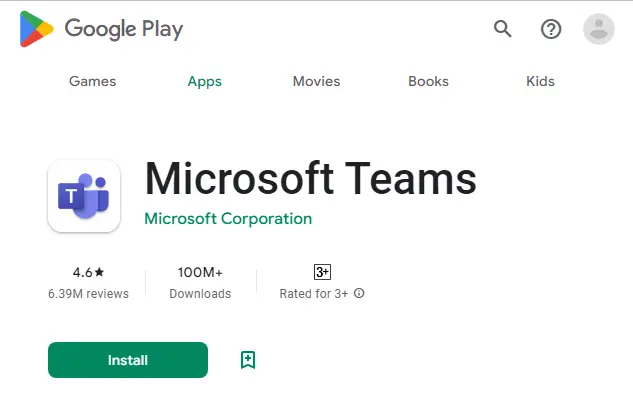 Install Microsoft teams on Android