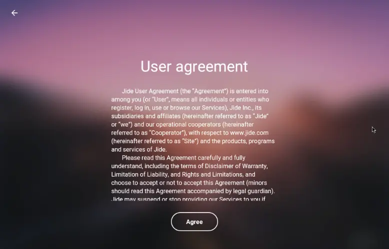 Install Remix OS user agreement