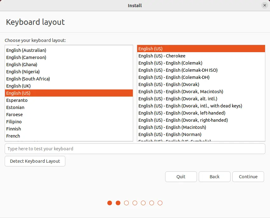 Install Ubuntu keyboard layout