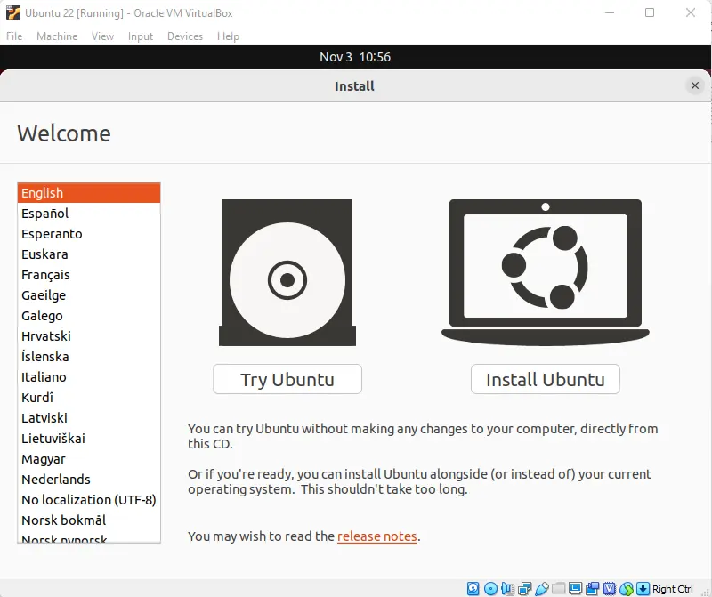 Install Ubuntu on VirtualBox