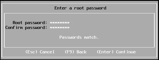 Install VMware ESXi root password