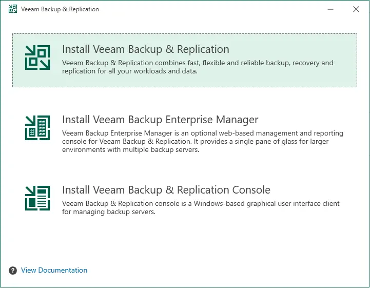 Install Veeam backup & Replication 12
