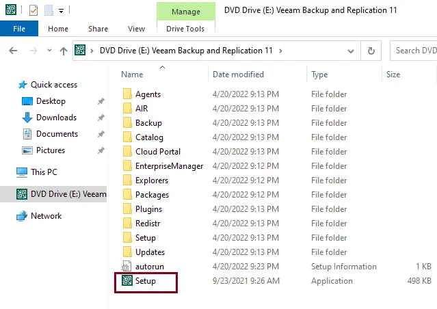 Install Veeam backup & Replication