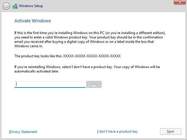 Install Windows 11 activate