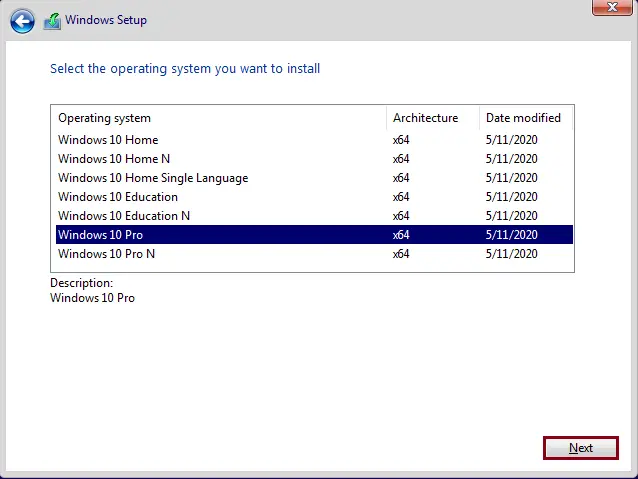 Install Windows operating system